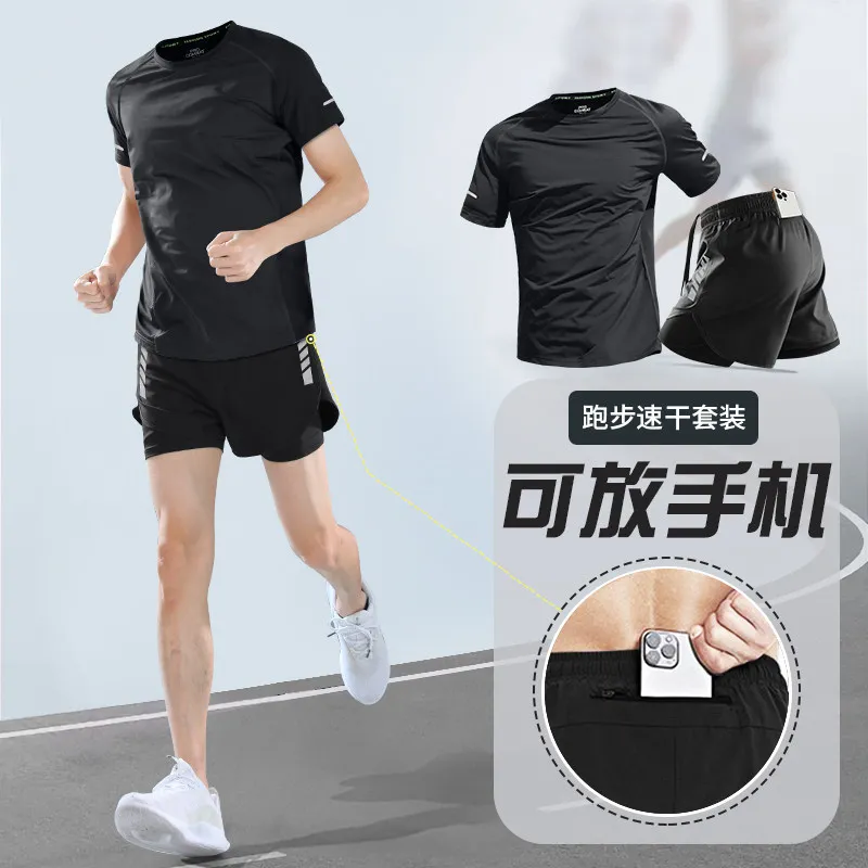 T Shirt Dry Fit - Erkek Profesyonel Maraton Koşu Seti -