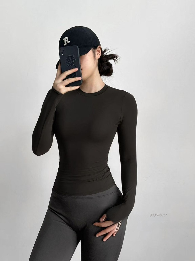 T Shirt Dry Fit - Slim Fit Uzun Kollu Yoga Fitness